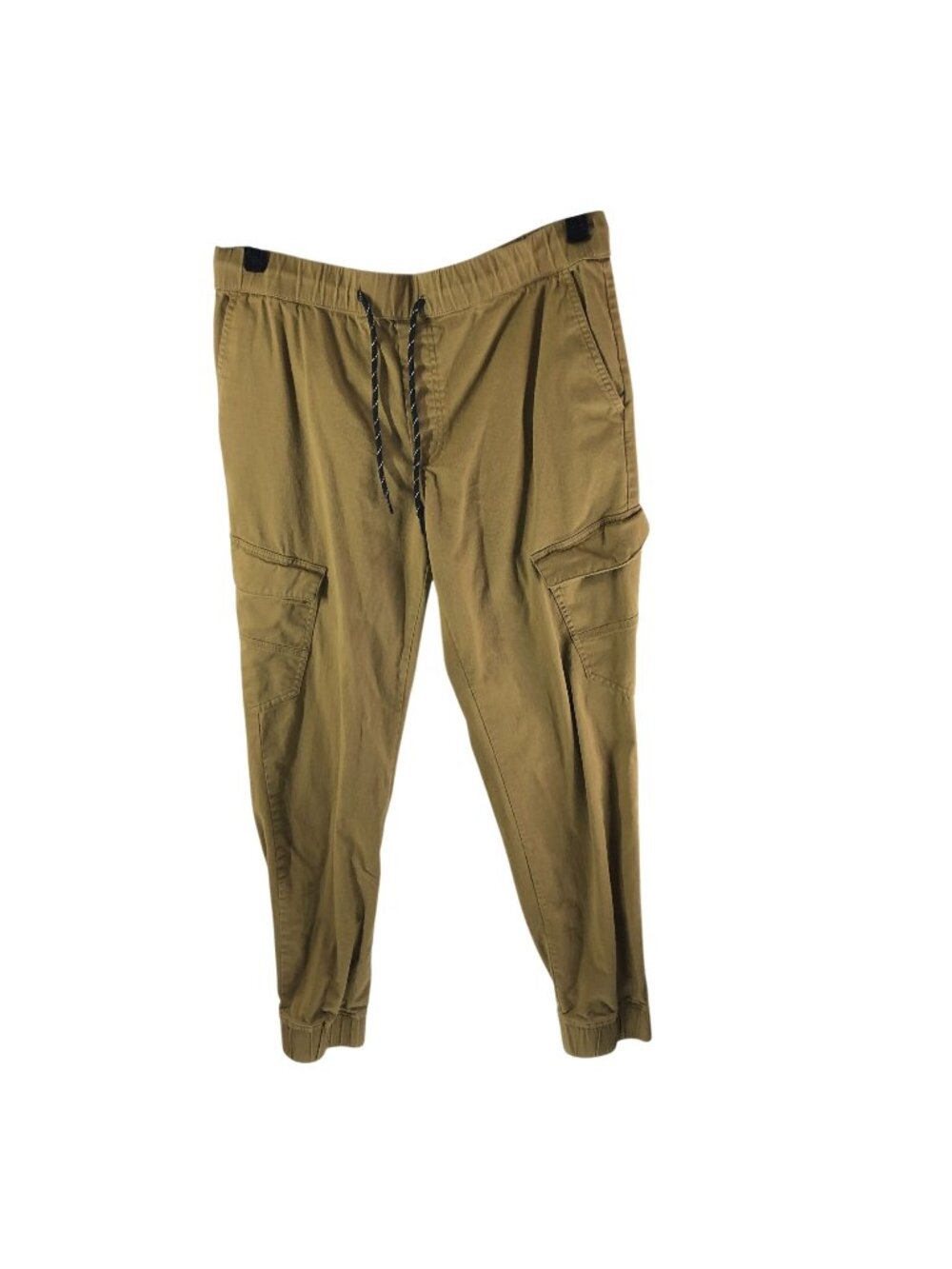 Edgar + Ash Mens Jogger Cargo Chino Pants Pull On Cotton Stretch Beige M